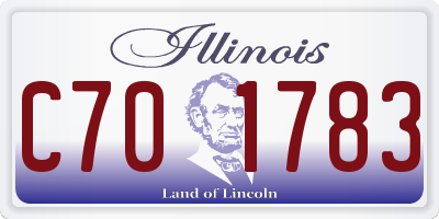 IL license plate C701783