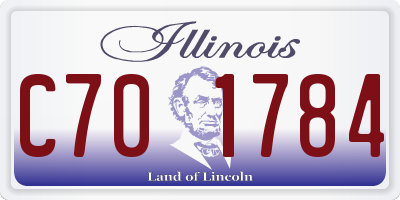 IL license plate C701784