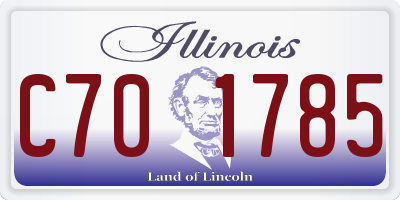 IL license plate C701785