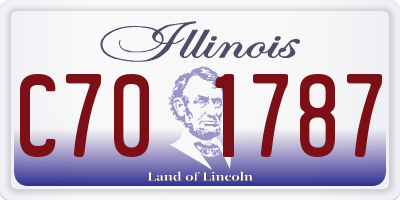 IL license plate C701787