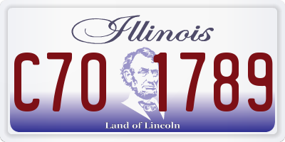 IL license plate C701789