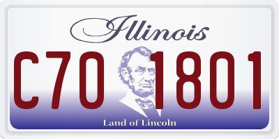 IL license plate C701801