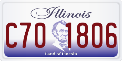 IL license plate C701806