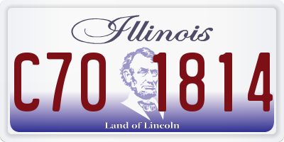 IL license plate C701814