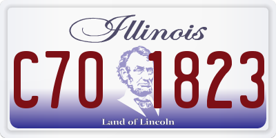 IL license plate C701823