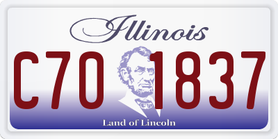 IL license plate C701837