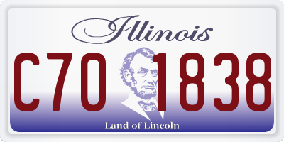 IL license plate C701838