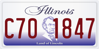 IL license plate C701847