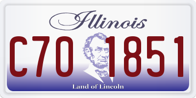IL license plate C701851