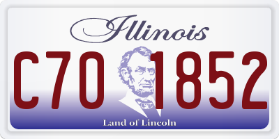 IL license plate C701852