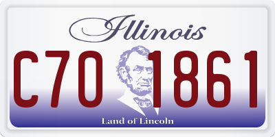 IL license plate C701861