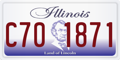 IL license plate C701871