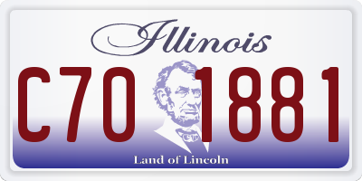 IL license plate C701881