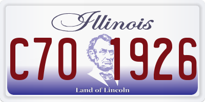 IL license plate C701926