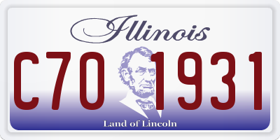 IL license plate C701931