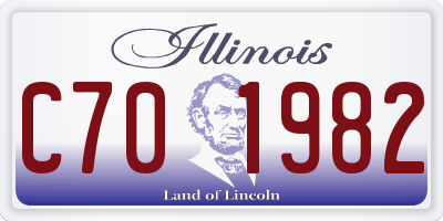 IL license plate C701982