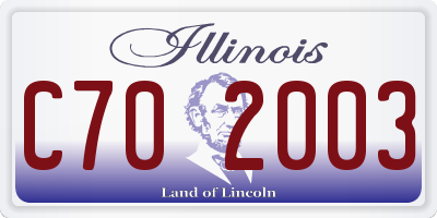 IL license plate C702003