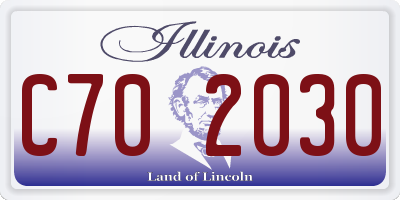 IL license plate C702030