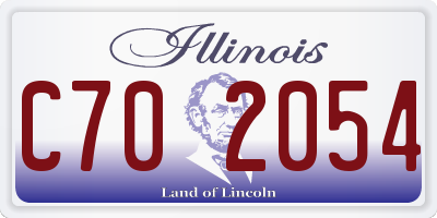IL license plate C702054