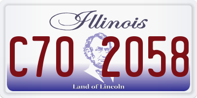 IL license plate C702058
