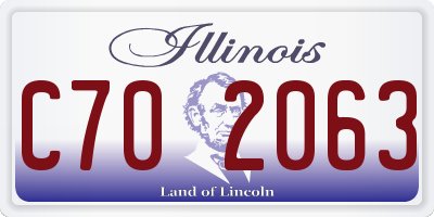 IL license plate C702063