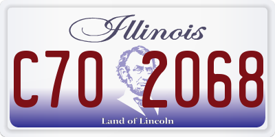 IL license plate C702068