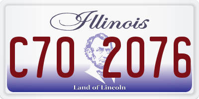 IL license plate C702076