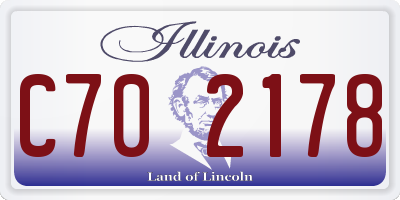 IL license plate C702178