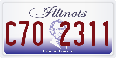 IL license plate C702311
