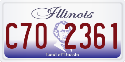IL license plate C702361