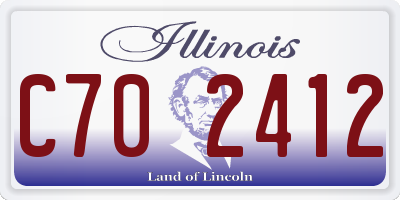 IL license plate C702412