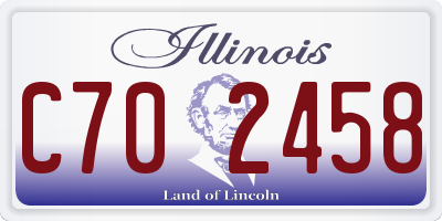 IL license plate C702458