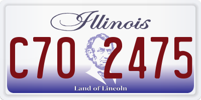 IL license plate C702475