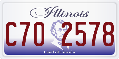 IL license plate C702578