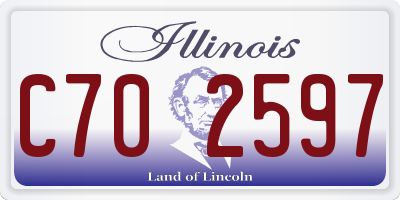 IL license plate C702597