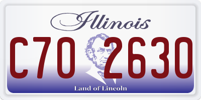 IL license plate C702630