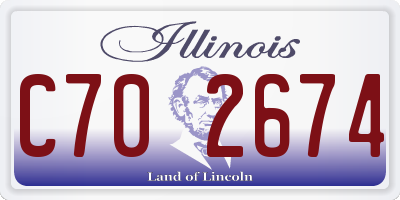 IL license plate C702674