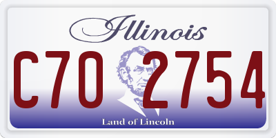 IL license plate C702754