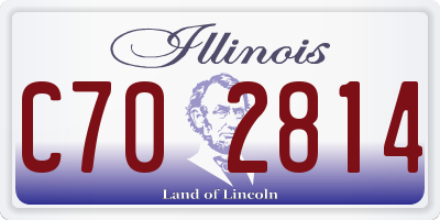 IL license plate C702814