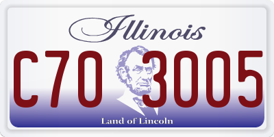 IL license plate C703005