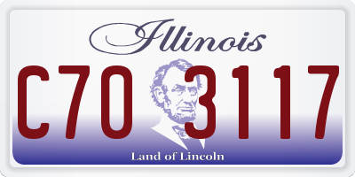 IL license plate C703117
