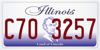 IL license plate C703257
