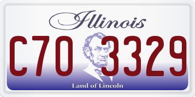 IL license plate C703329