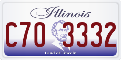 IL license plate C703332