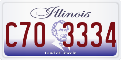 IL license plate C703334