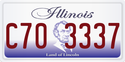 IL license plate C703337