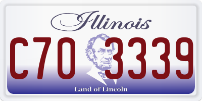 IL license plate C703339