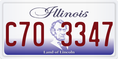 IL license plate C703347