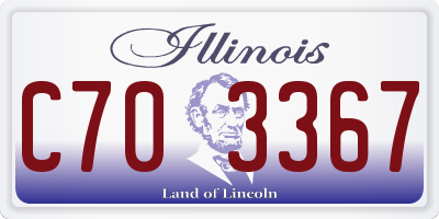 IL license plate C703367