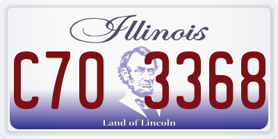 IL license plate C703368